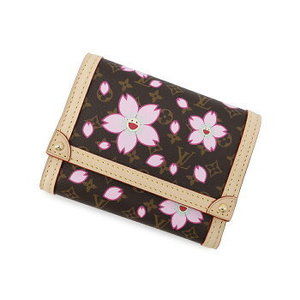 Louis Vuitton Tri Wallet Cherry Blossom LV Portefeuille Takashi Murakami